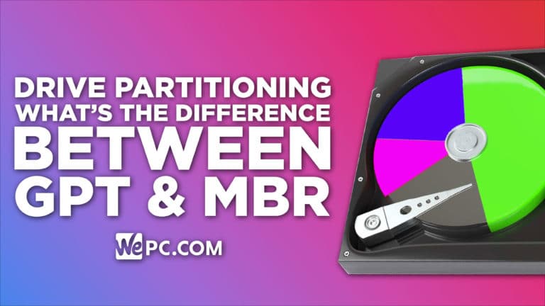 WeJiJ Drive partitioning GPT and MBR difference 01