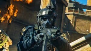 Call of Duty Warzone 2 blackout operative with weapon